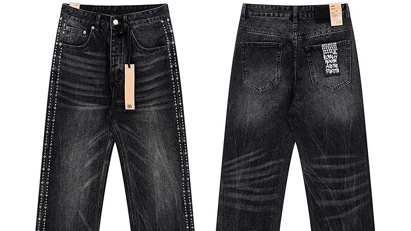 Ksubi Black Washed Straight-Leg Jeans — hero