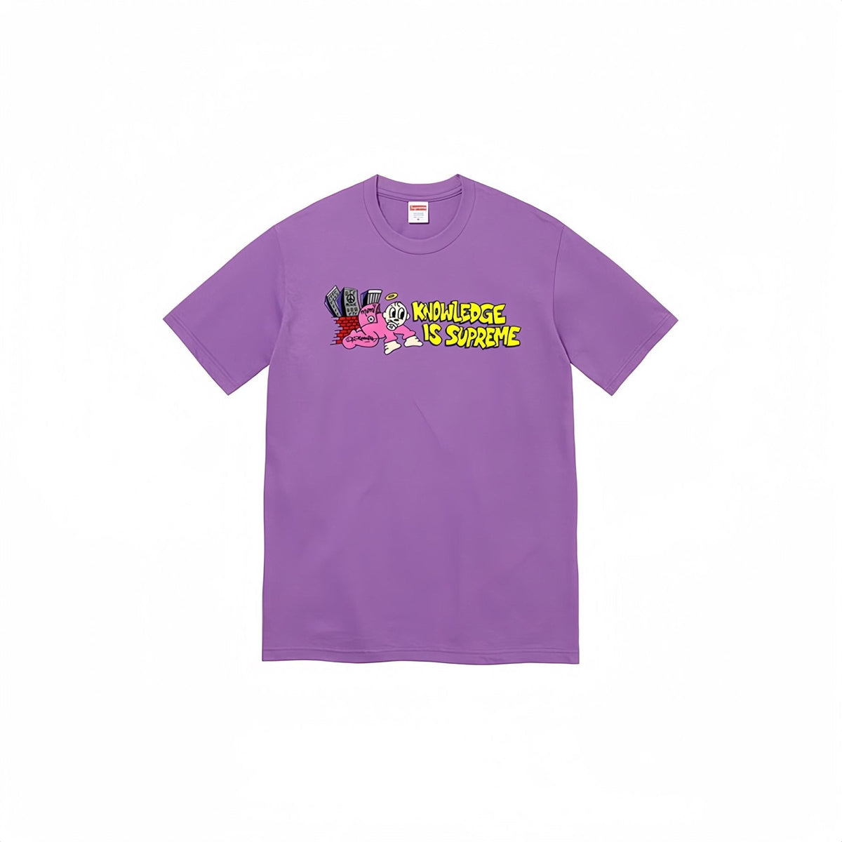 Supreme Knowledge Cartoon Graphic T-Shirt — front