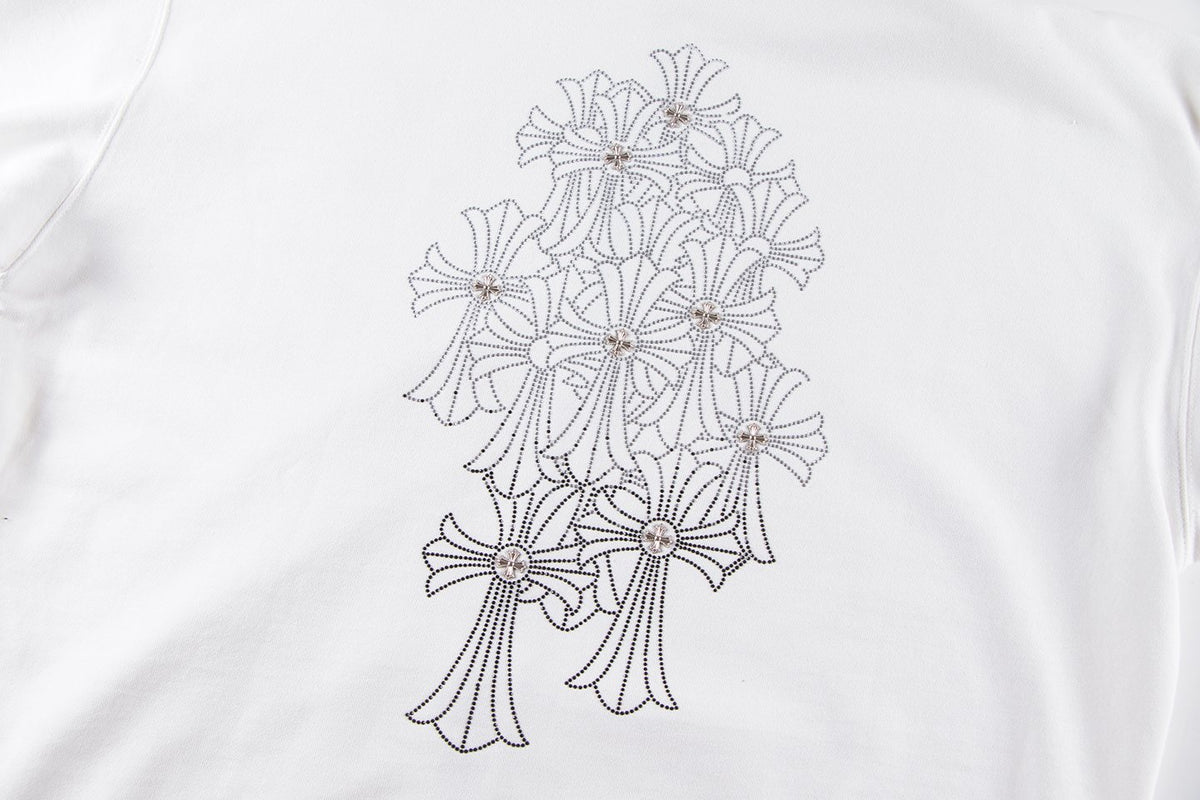 Chrome Hearts Floral Cross Graphic Full-Zip Hoodie — detail