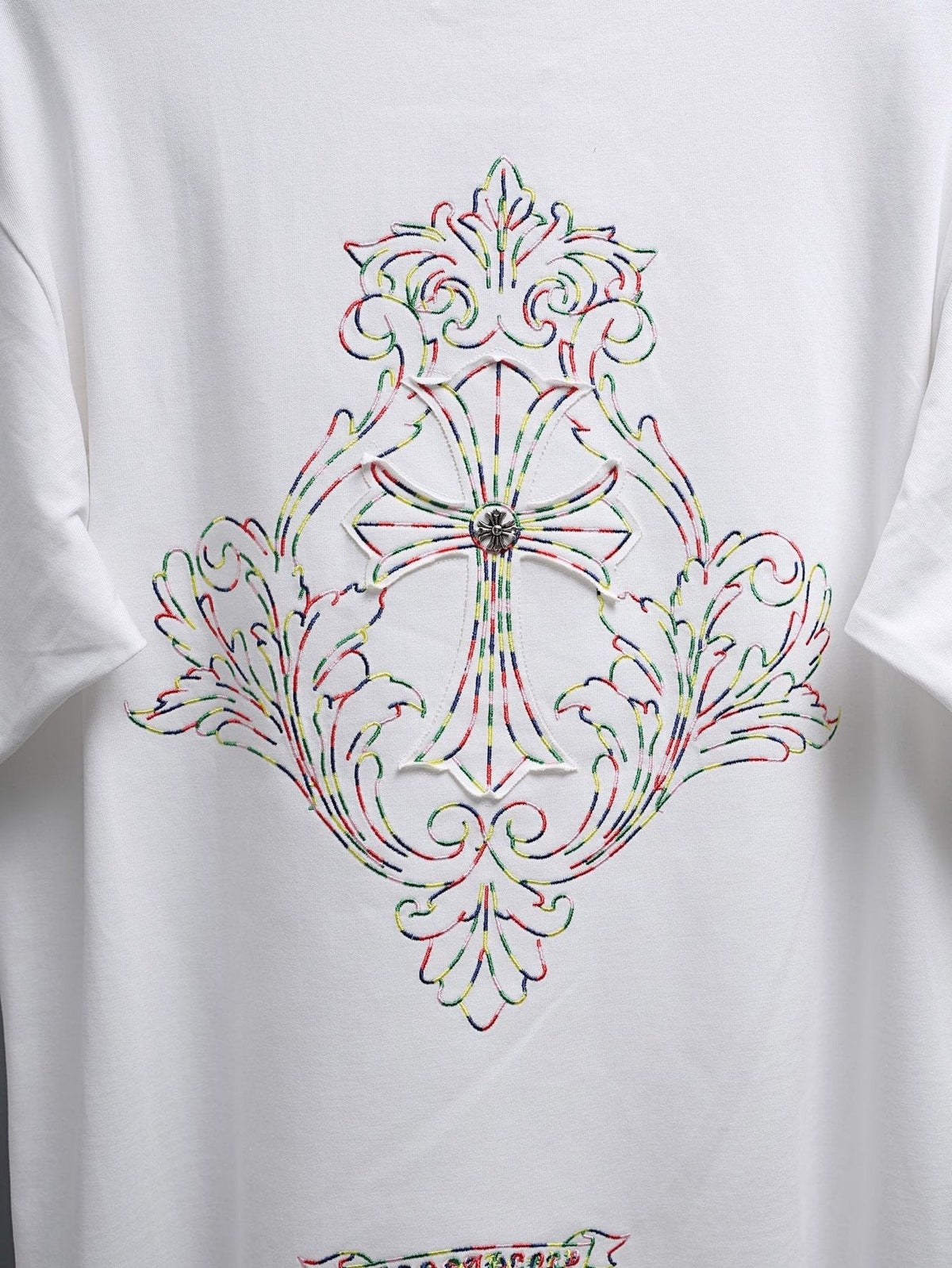 Chrome Hearts Ornate Cross Graphic T-Shirt — detail